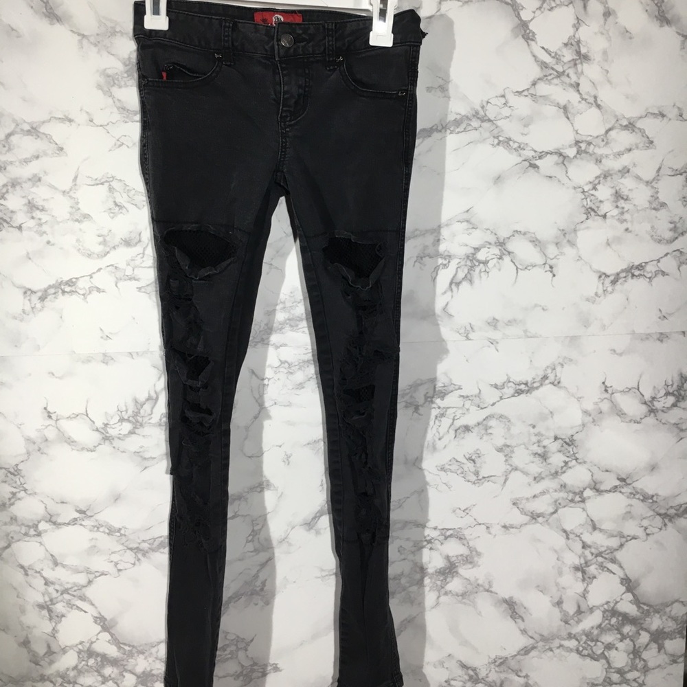Black ripped jeans